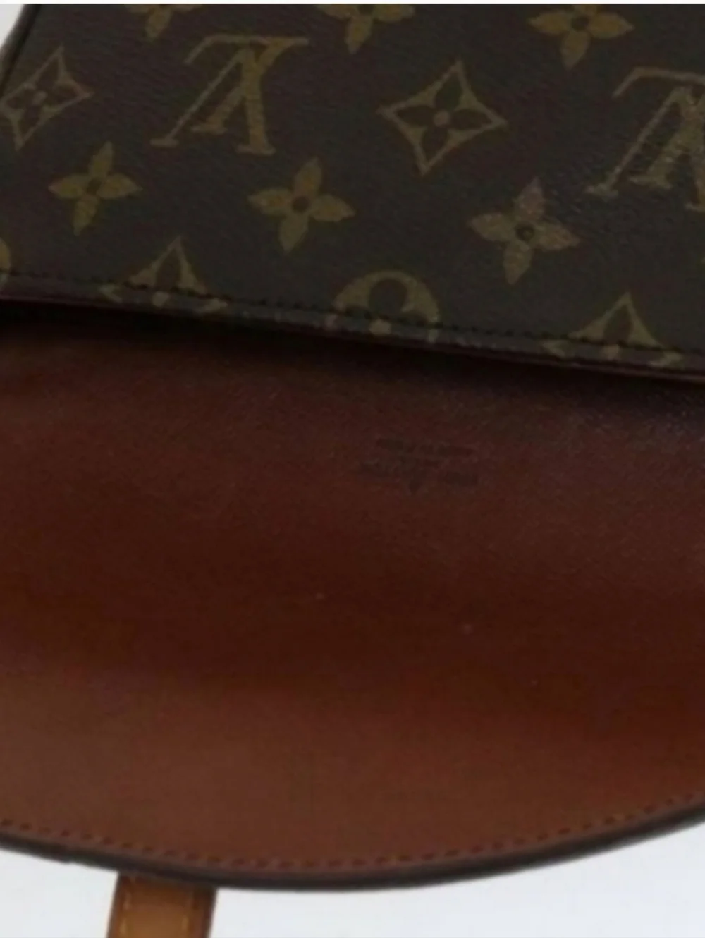 Louis Vuitton Chantilly Mini Crossbody Saddle Bag Brown Monogram Coated Canvas
